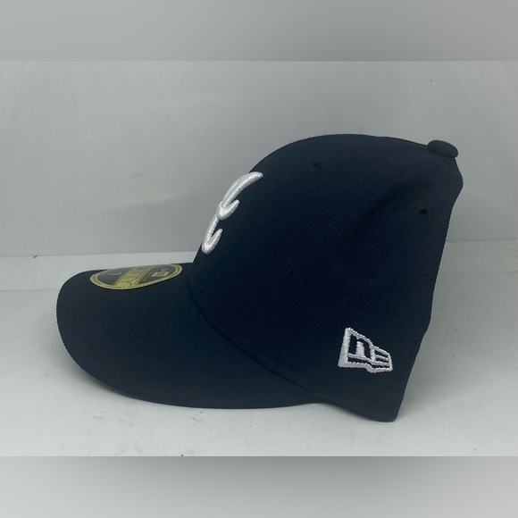 Atlanta Braves New Era Low Profile 59FIFTY Fitted Hat Navy Size 7 - Picture 5 of 9